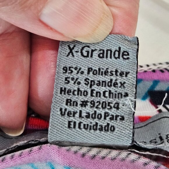 By Design Tunic Top XL Multicolor Abstract Print Bohemian Colorful - Picture 6 of 8